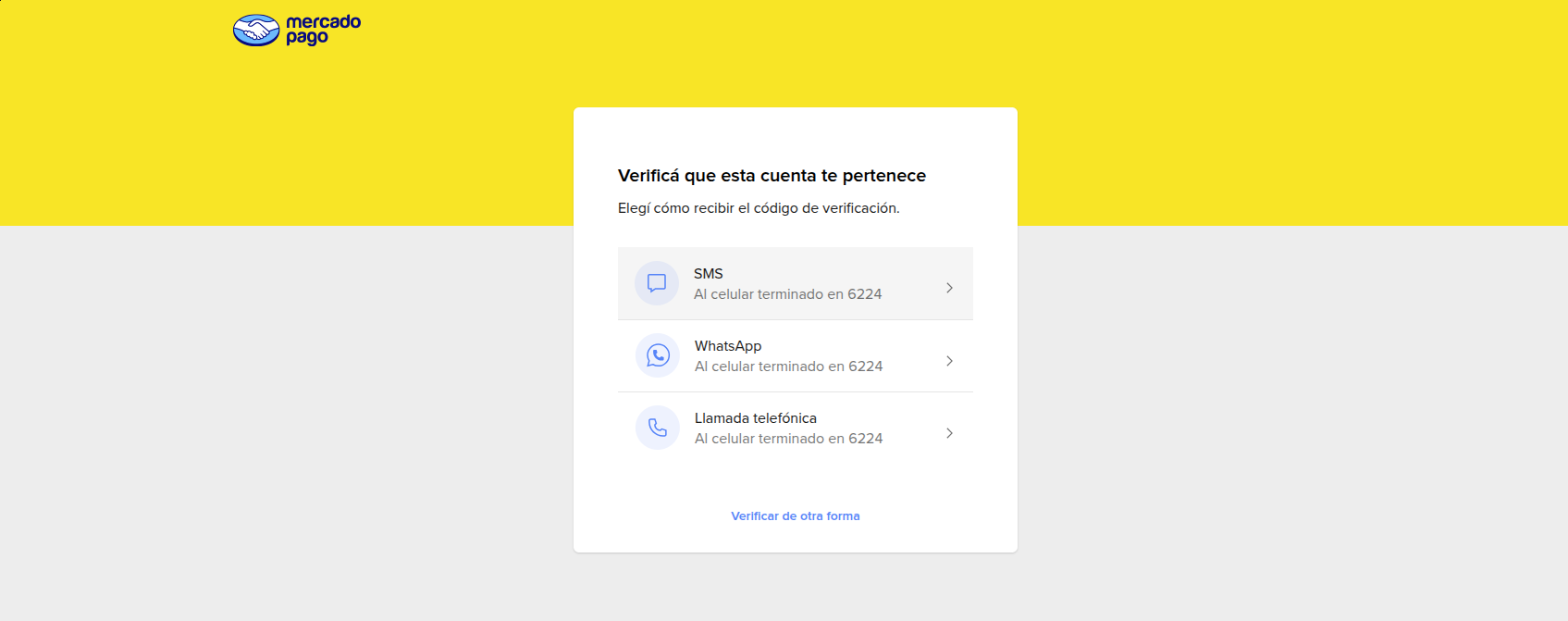 Verificación de identidad por SMS, WhatsApp o llamada